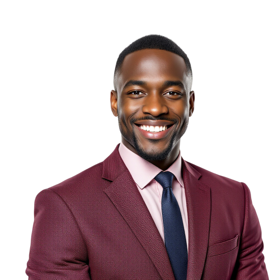 A man in a suit and tie smiling png