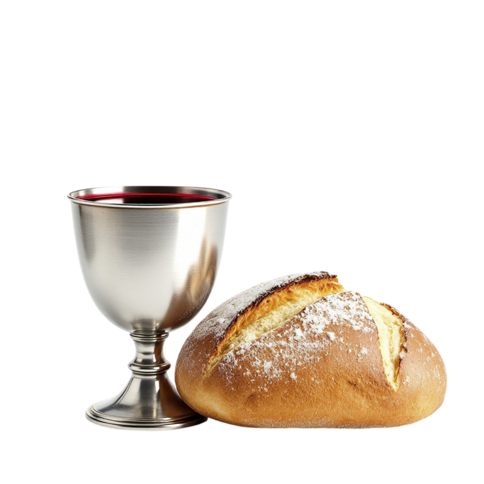 Bread and wine on a black background png