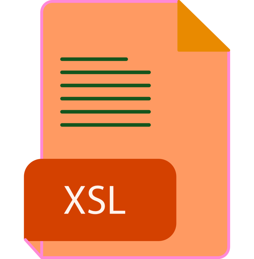 Xsl File Extension Icon Rounded Lines And Crisp Corners png