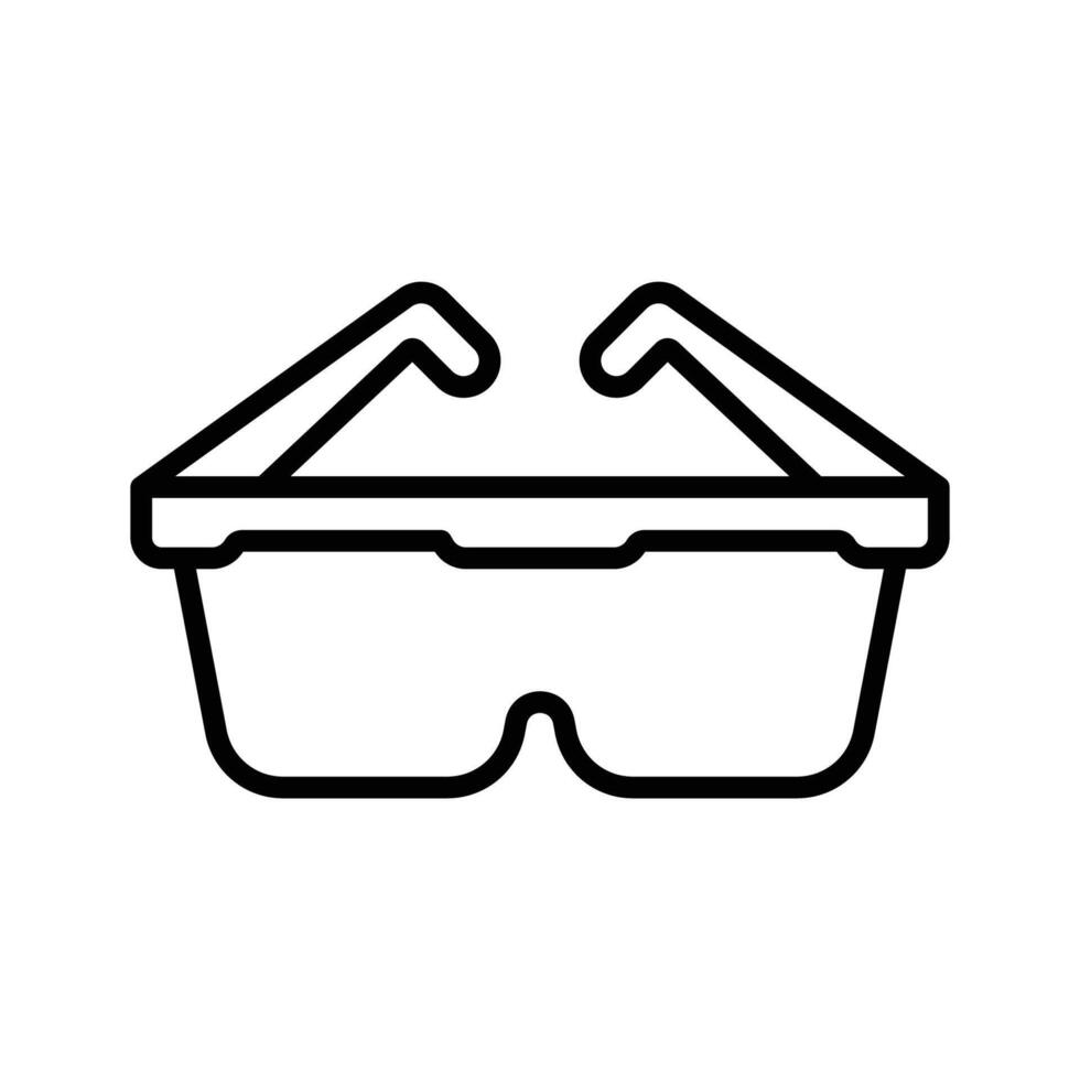 Outline Protective Glasses Icons vector