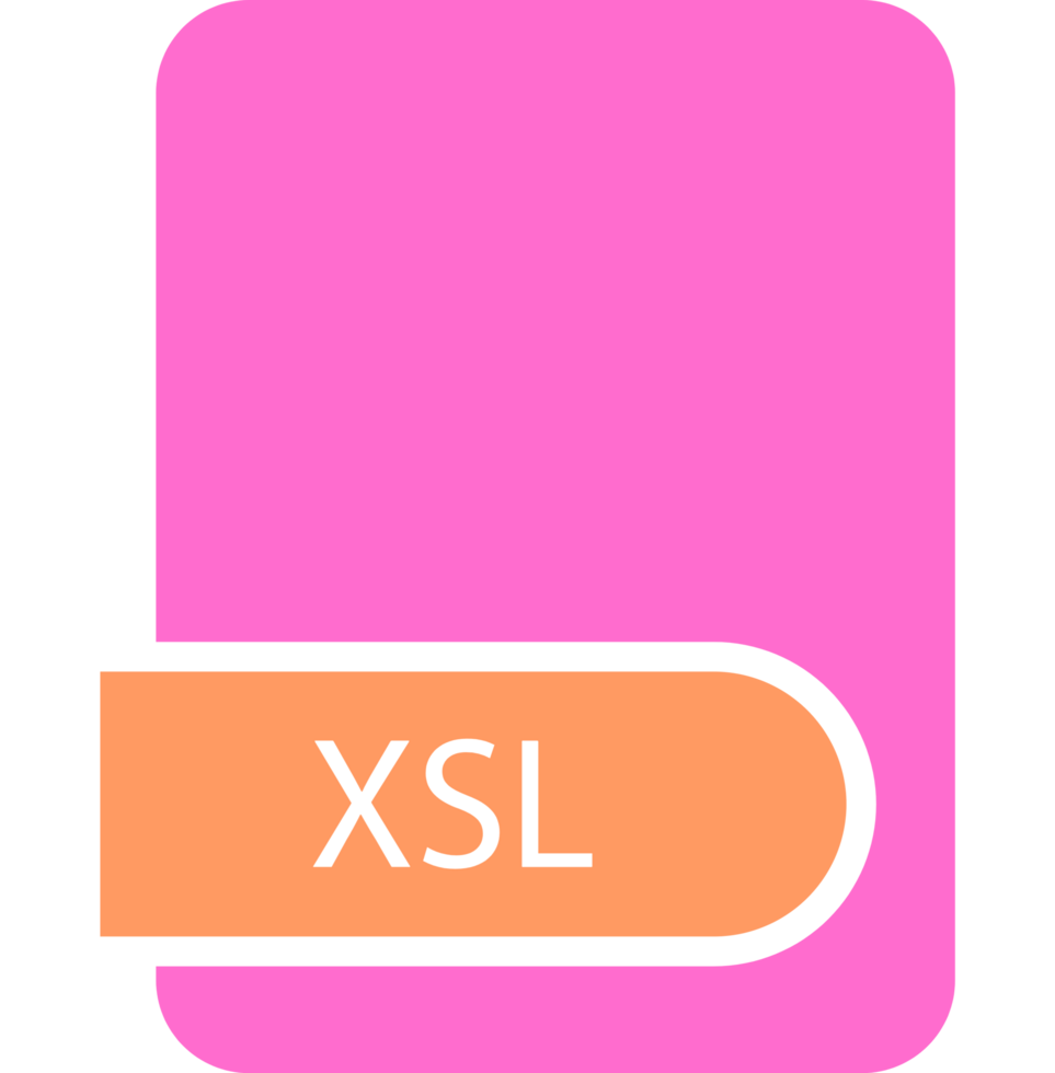 Xsl File Format Icon With Contour png