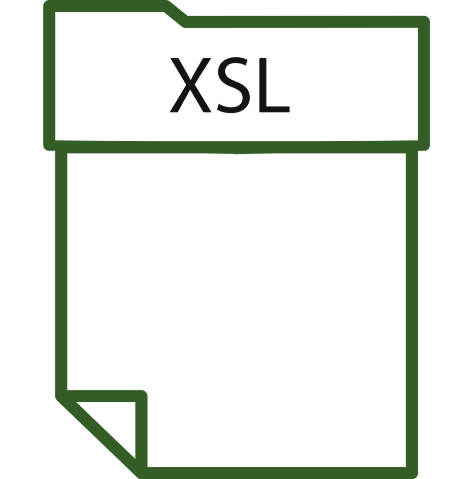 Xsl File Format Minimal Icon With Thick Outline png