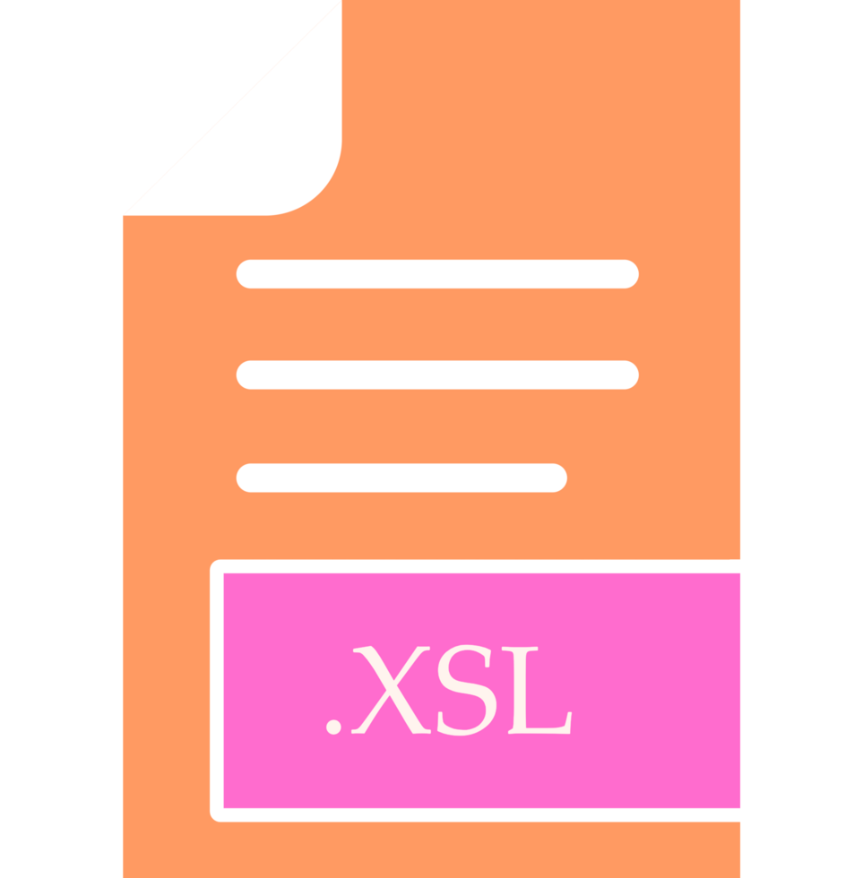 Xsl File Format Icon Fill Inside png