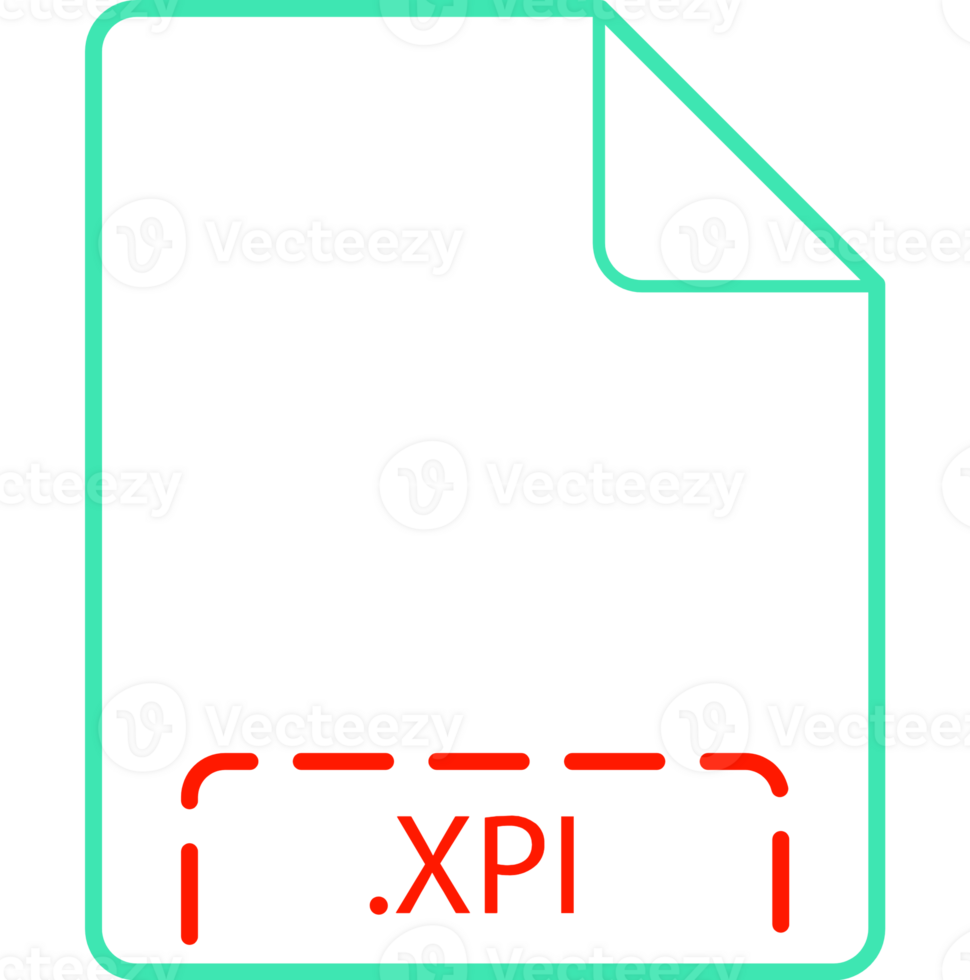 Xpi File Icon Deep Rounded Outline png