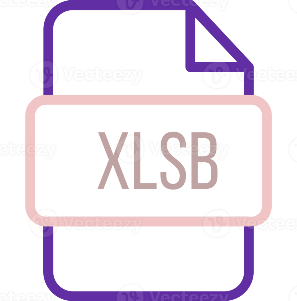 Creative Xlsb File Icon With Bold Outline Graphic png