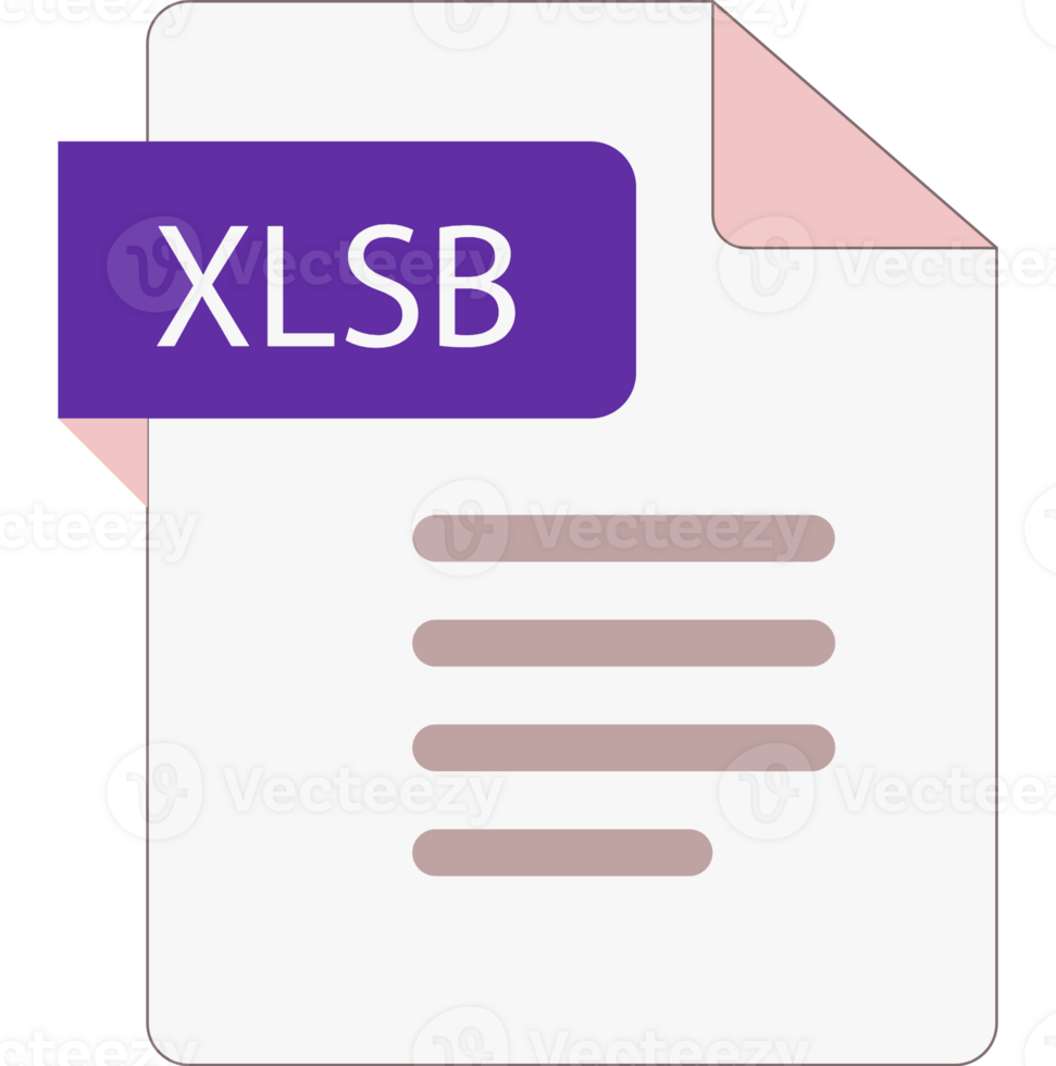 Xlsb File Icon With Folded Style Document Art png