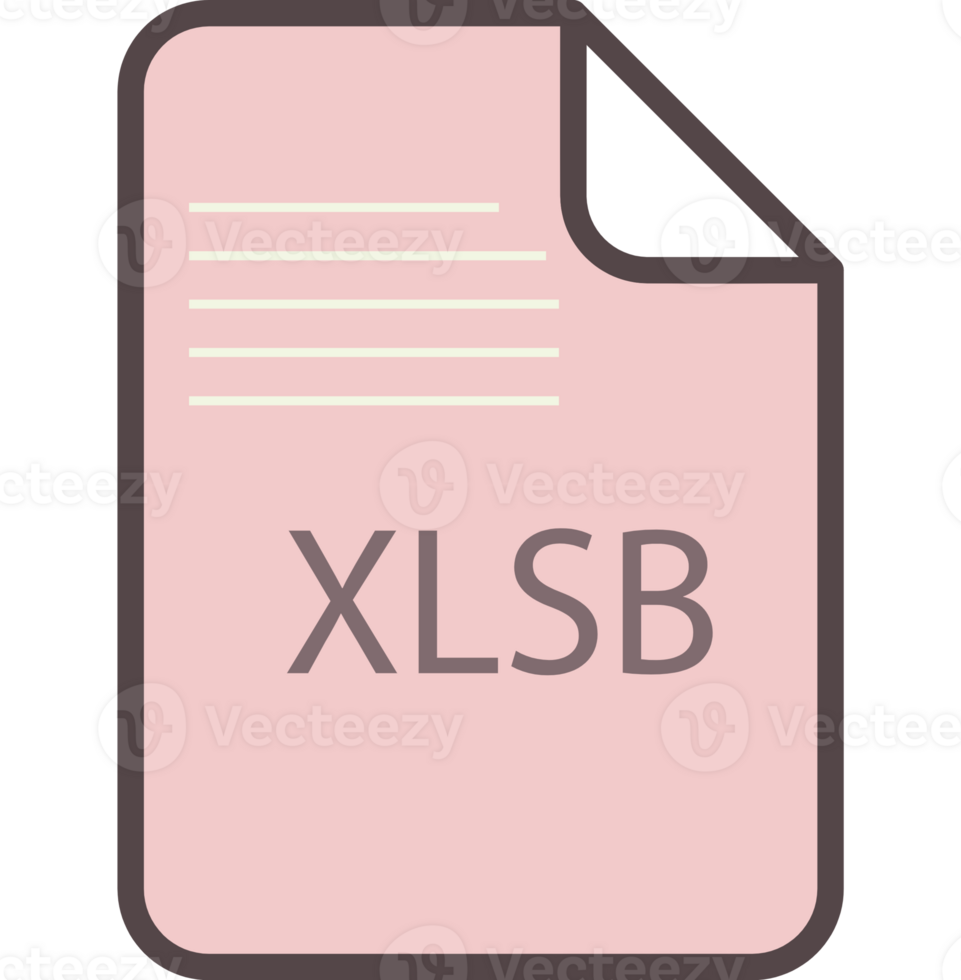 Xlsb File Icon Fill And Outline Rounded Corners Design Element png