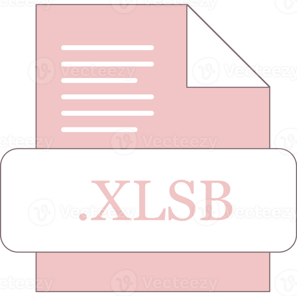 Creative Xlsb File Extension Icon Fill With Minimal Colors Graphic png