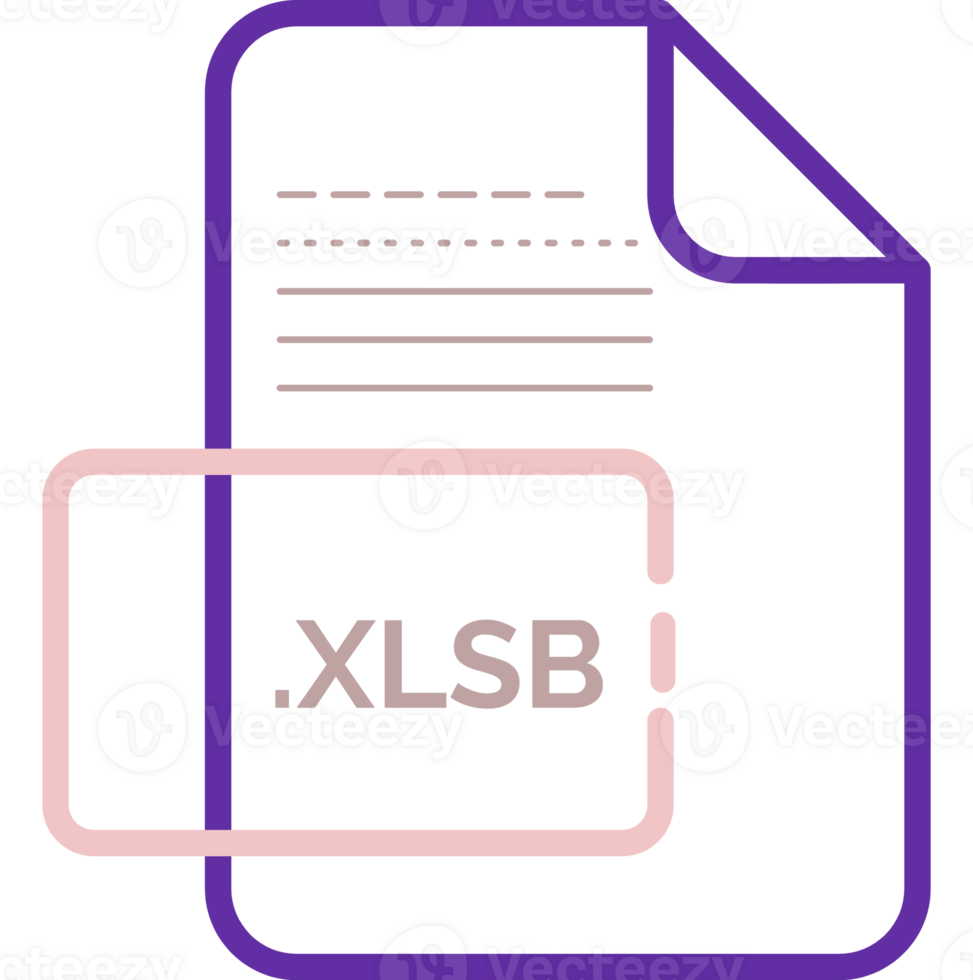 Creative Xlsb File Extension Icon Little Dot And Color Fill Graphic png