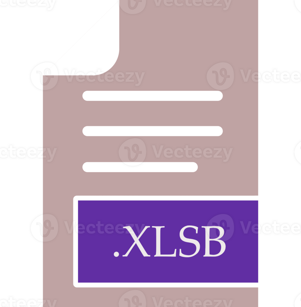 Modern Xlsb File Format Icon Fill Inside png
