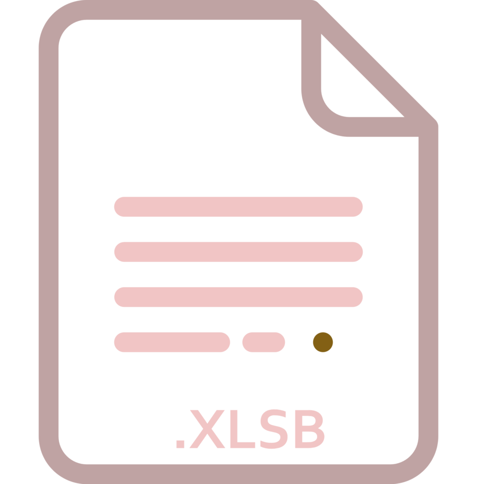 XLSB Icon outline png