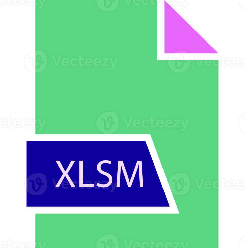 Modern Xlsm File Format Icon Shape png