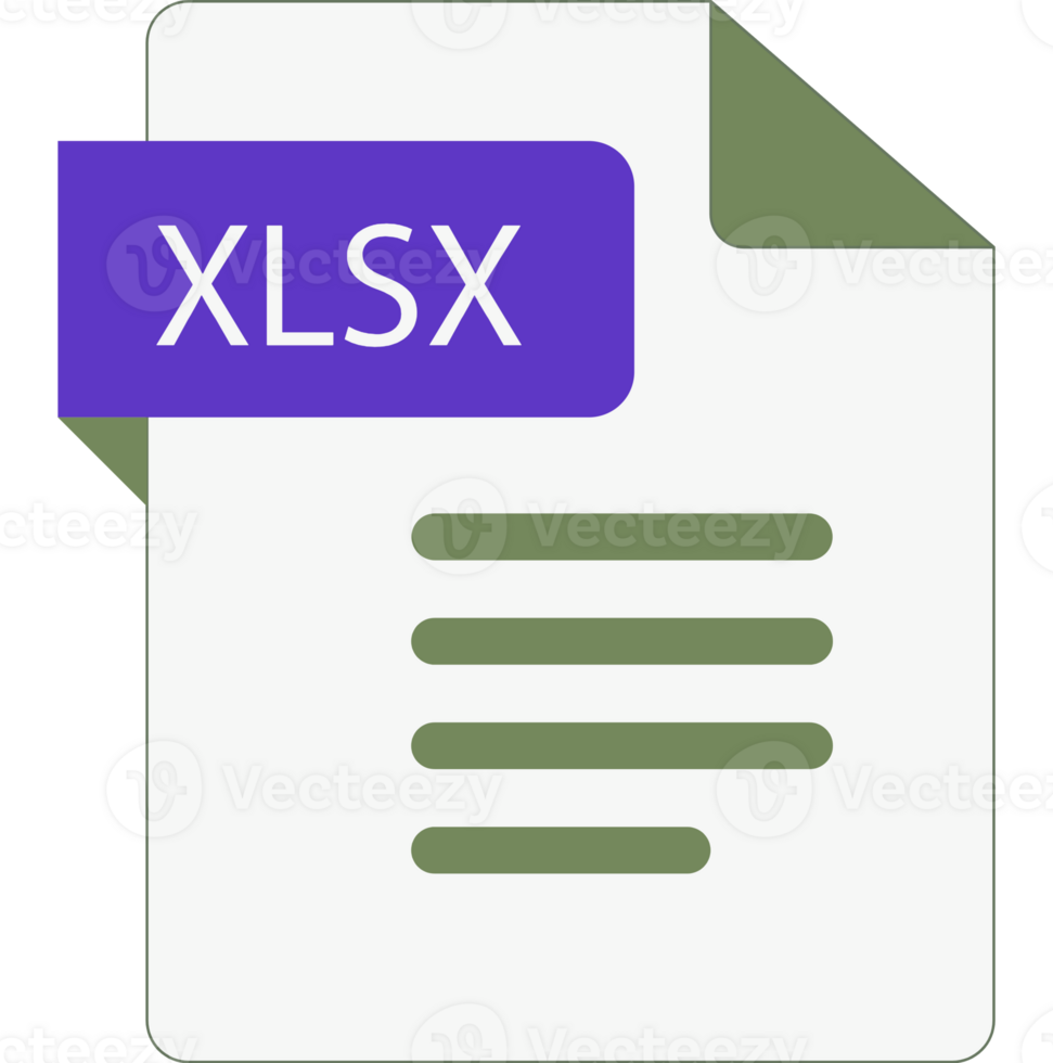 Xlsx File Icon With Dark Ciolor And Folded Doc png
