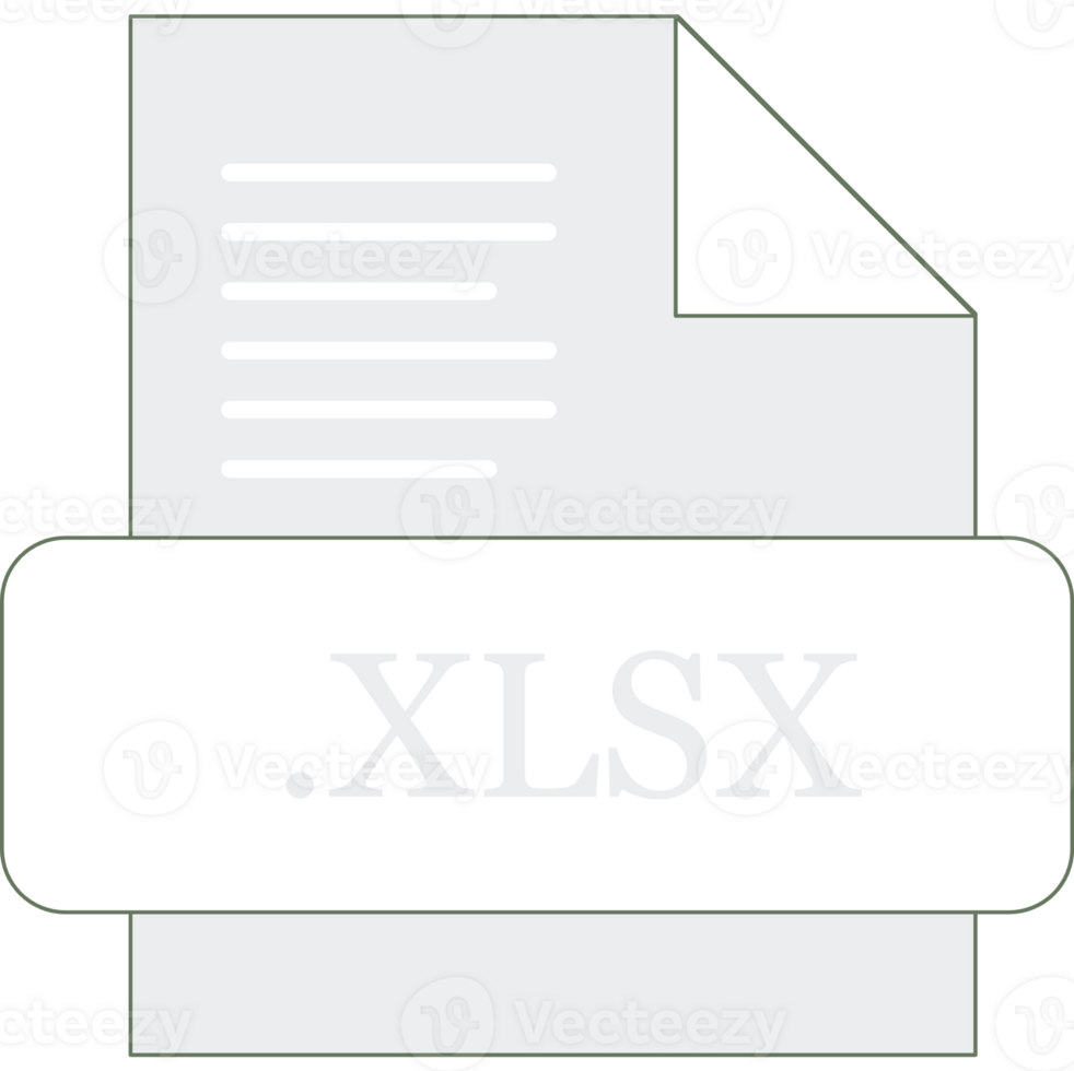 Xlsx File Extension Icon Fill With Minimal Colors png
