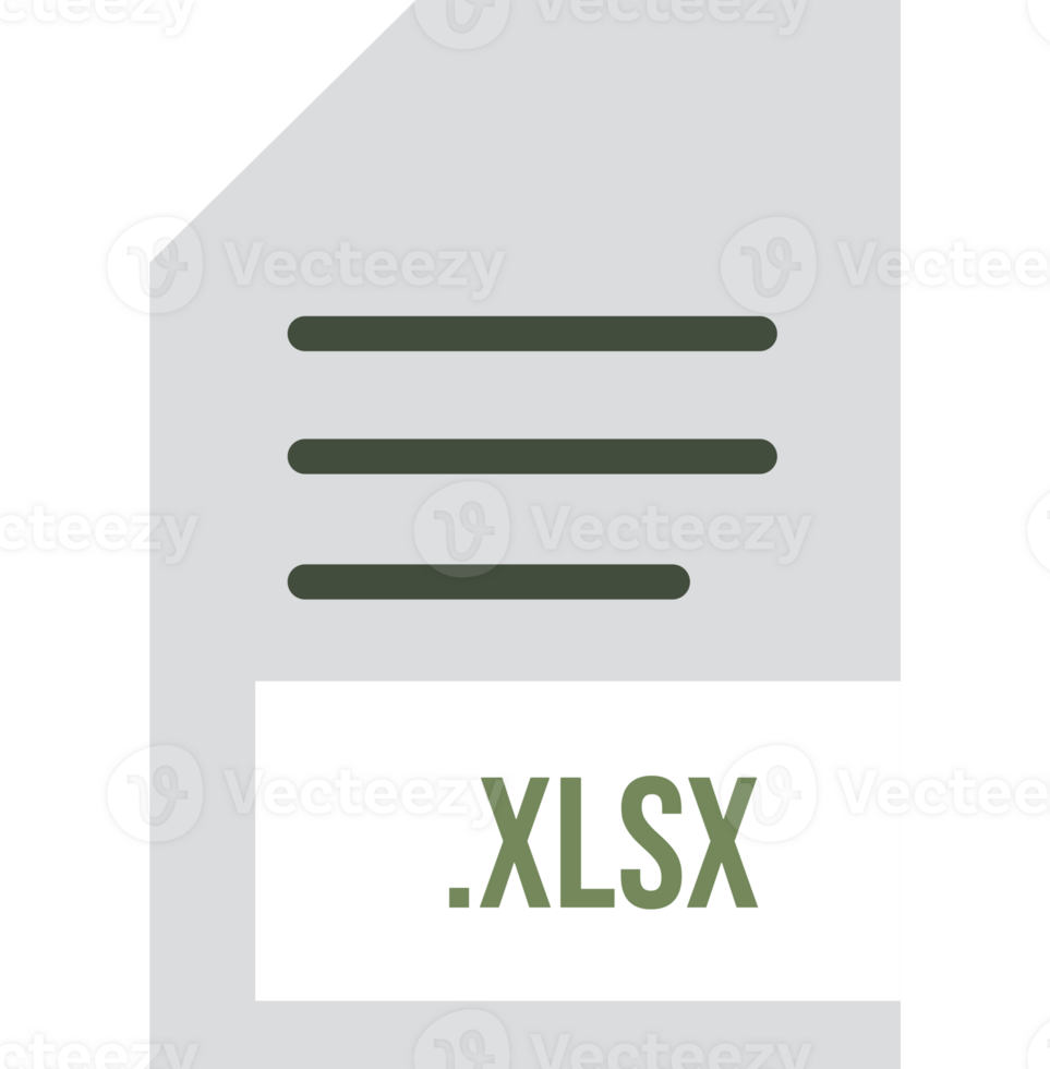Xlsx File Extension Icon Minimal Colro Fill png