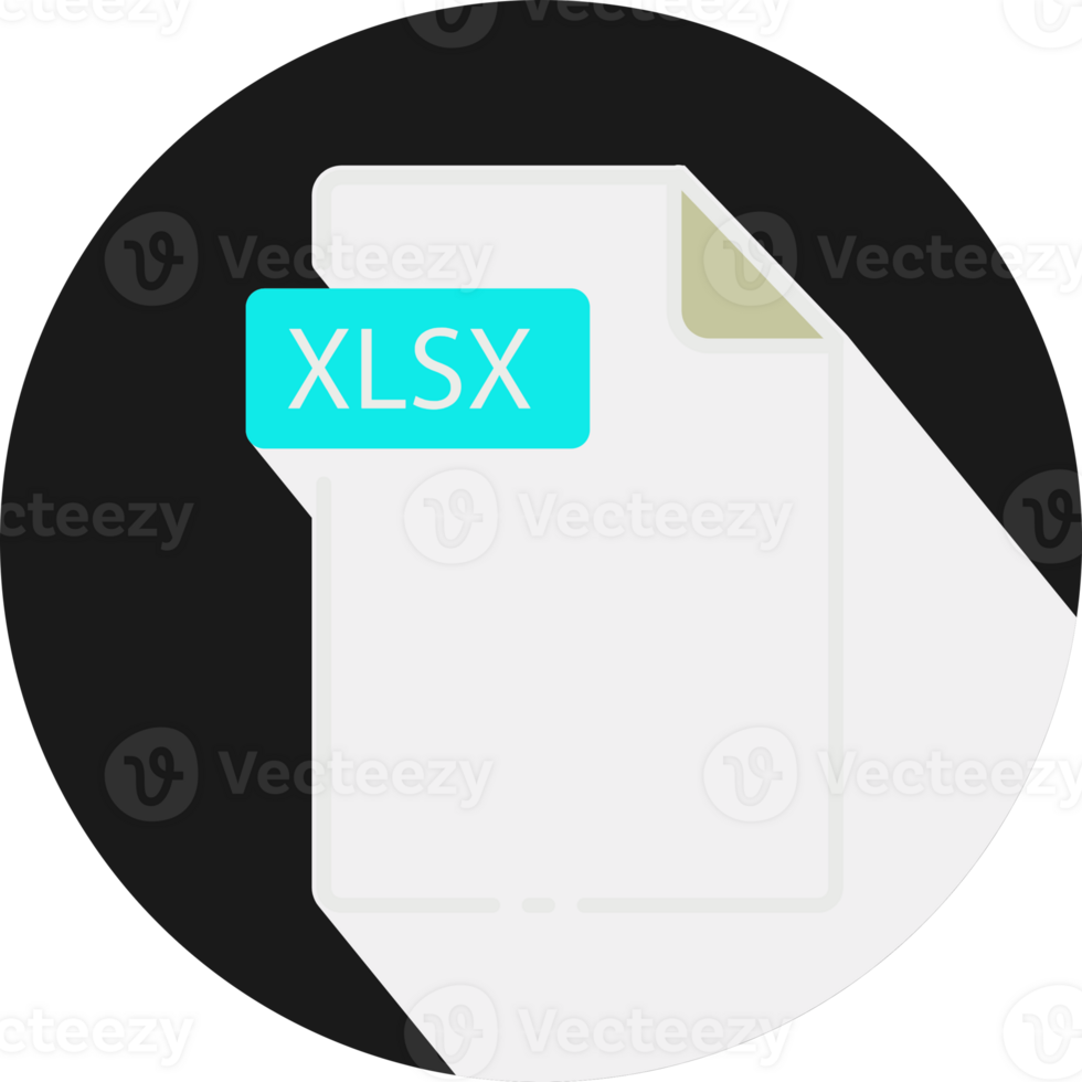 Xlsx File Fomat Minimal Icon With Circle Outside png
