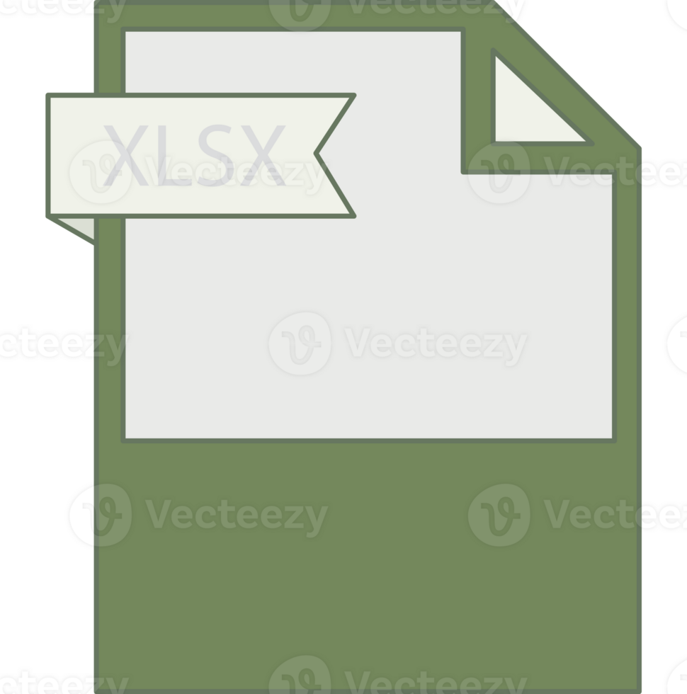Xlsx File Format Icon Minimal png