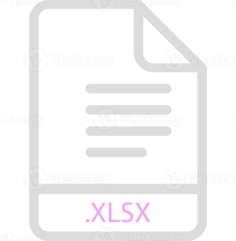 Xlsx File Minimal Icon With Symbol png