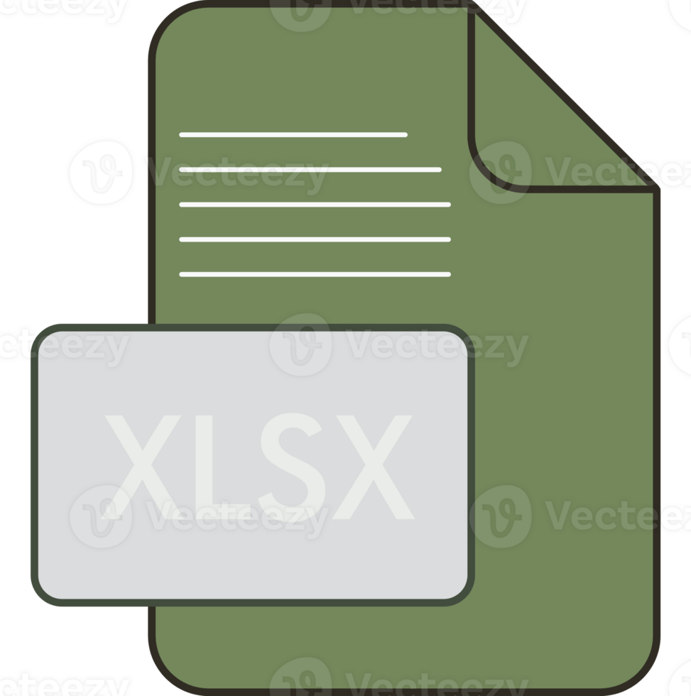 Xlsx Fille Extension Icon Fiill And Outline png