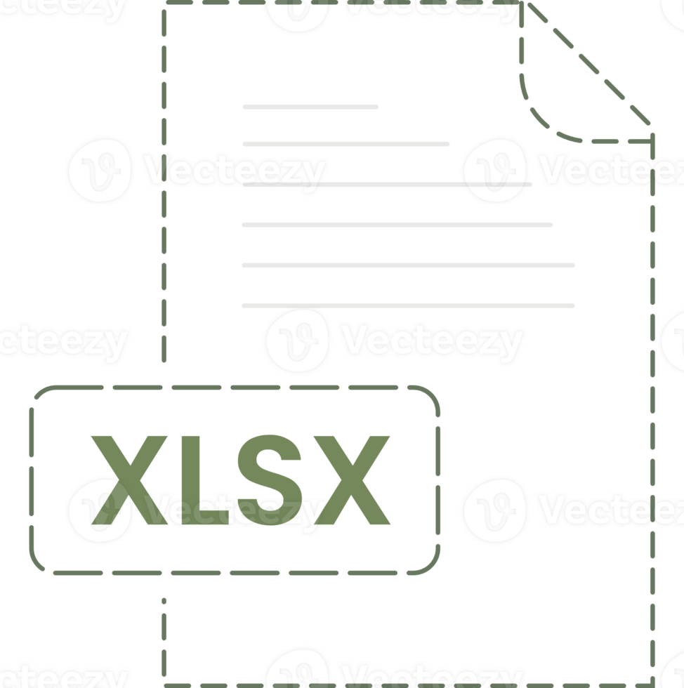 Xlsx Icon Black Rounded Dashed Outline png