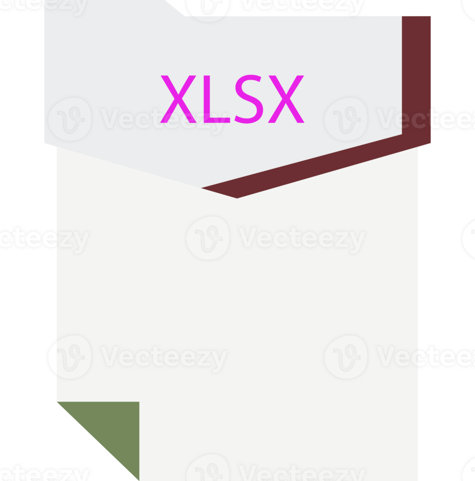 Xlsx File Format Minimal Icon png