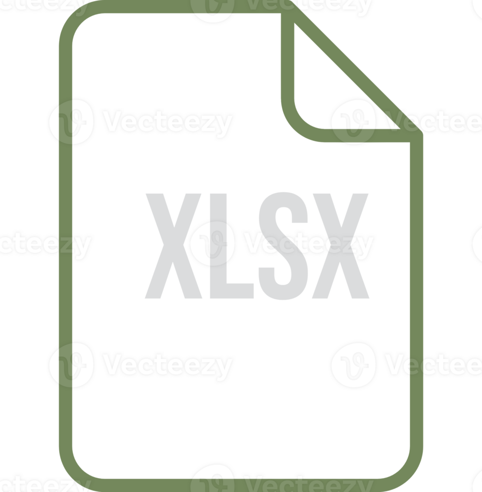 Xlsx File Icon Fill Rounded Corners Bold Outline png