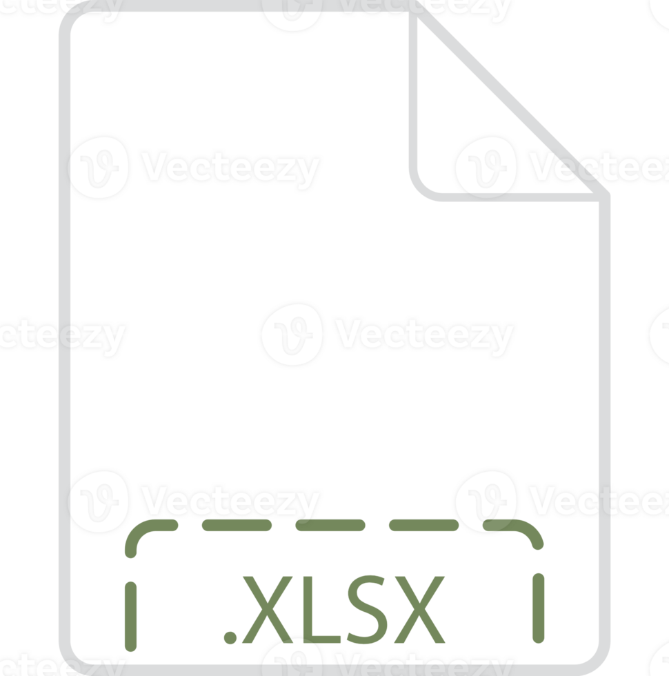 Xlsx File Icon Deep Rounded Outline png