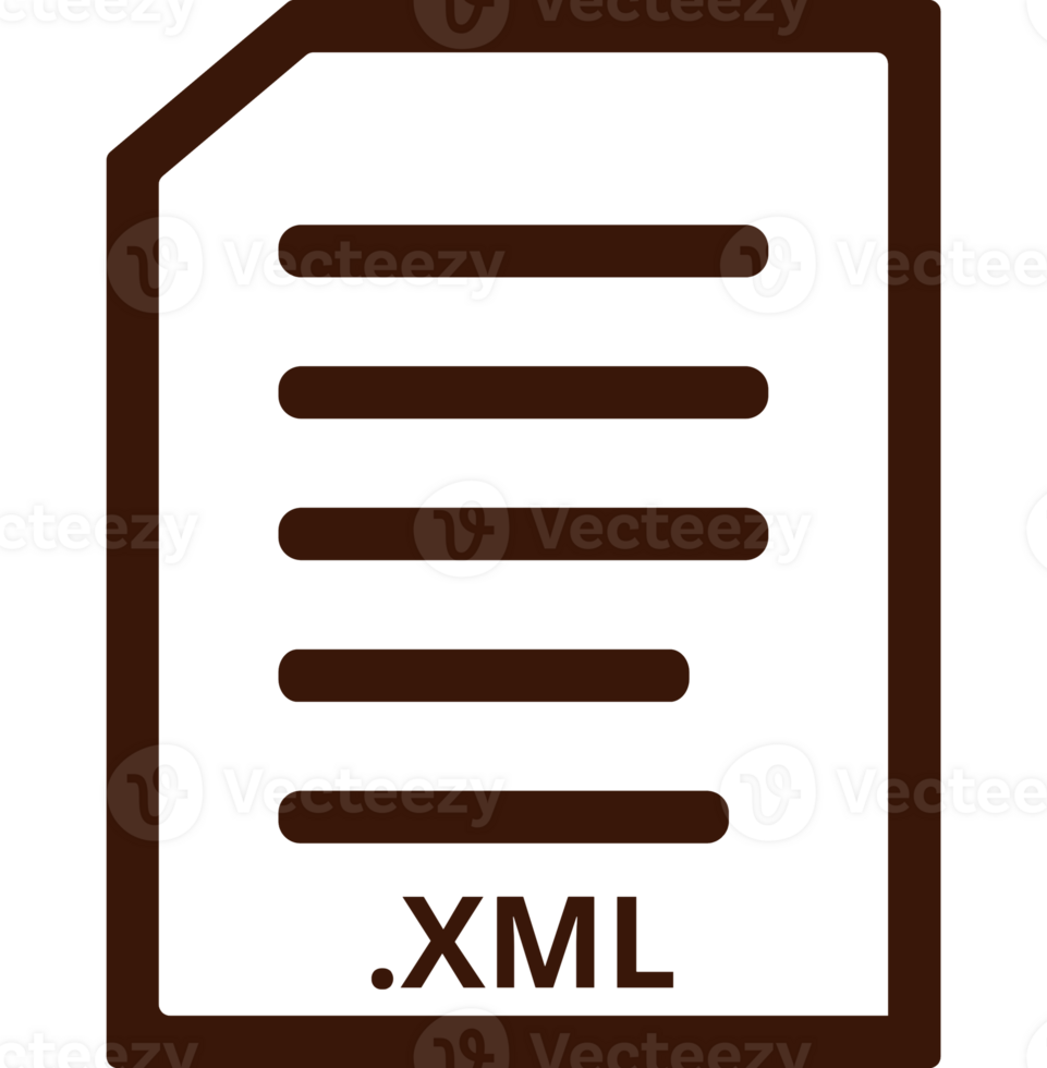 Xml Line Document Icon Illustration png