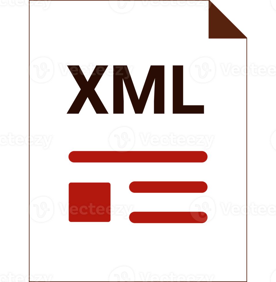Xml With Deep And Minimal Colors And Folded Icon Design Element png