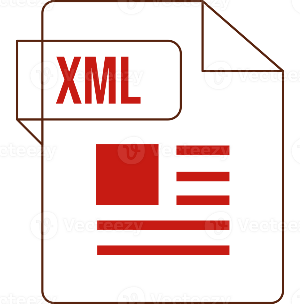 Creative Xml Icon Inside Transparent Outline And Sharp Corners Graphic png