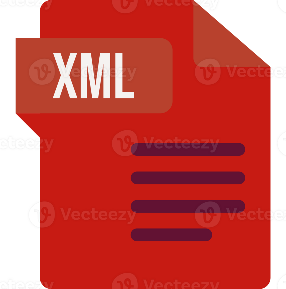 Xml File Icon With Dark Ciolor And Folded Doc Illustration png