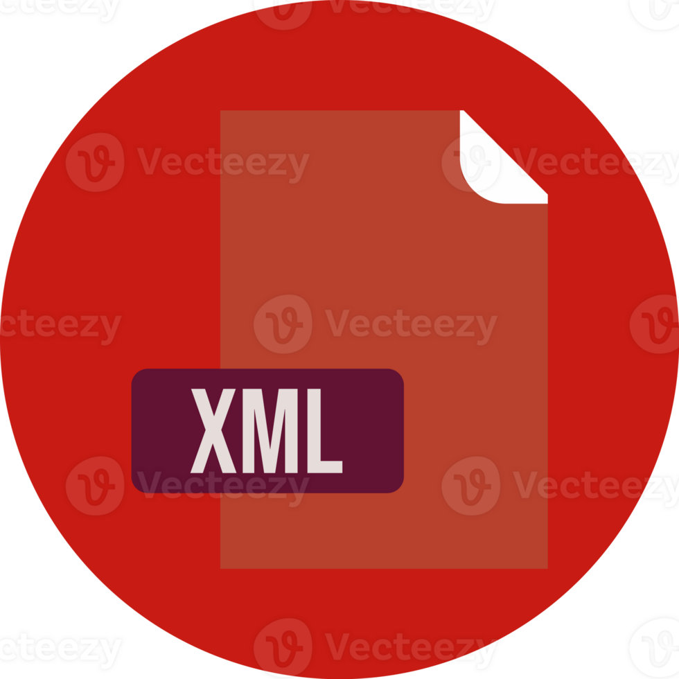 Modern Xml File Format Icon Rounded Circle Bg png