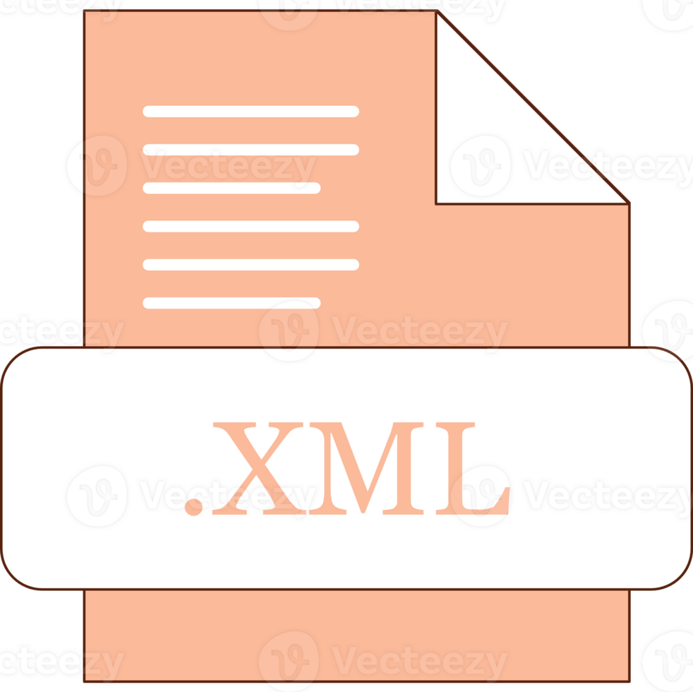 Xml File Extension Icon Fill With Minimal Colors Illustration png