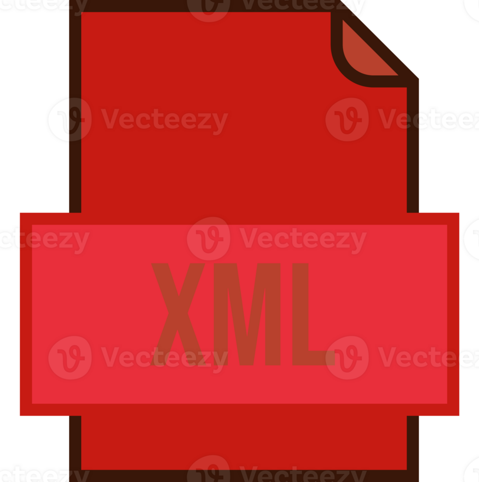 Creative Xml File Icon Fill And Outline Crisp Corners Graphic png