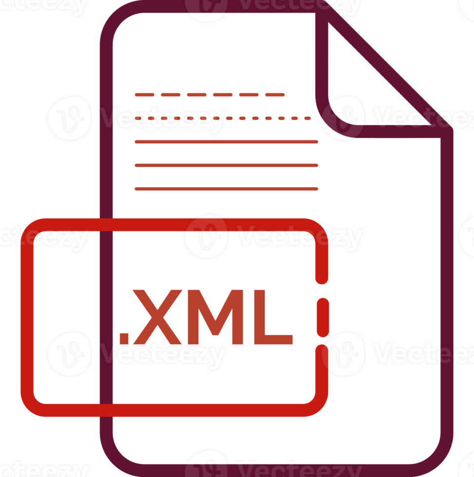 Xml File Extension Icon Little Dot And Color Fill Design Element png