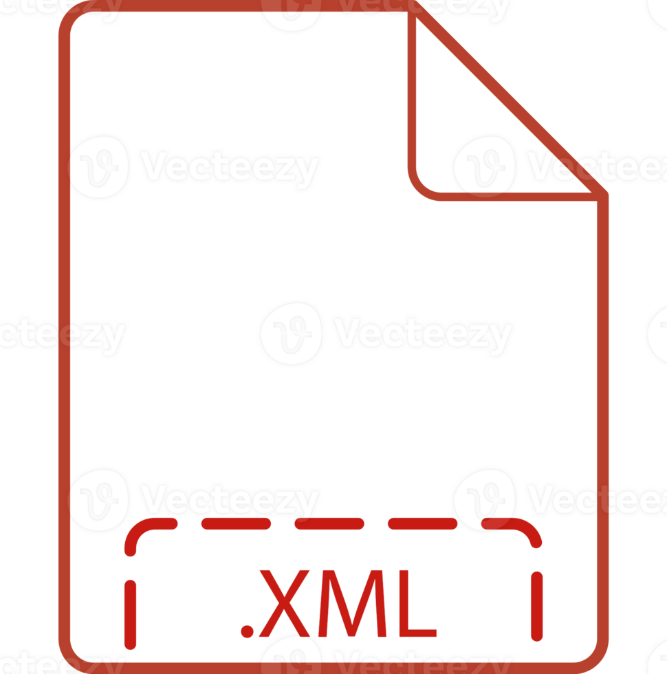 Xml File Icon Deep Rounded Outline Illustration png