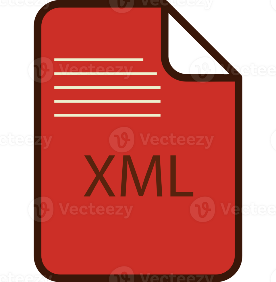 Xml File Icon Fill And Outline Rounded Corners Illustration png