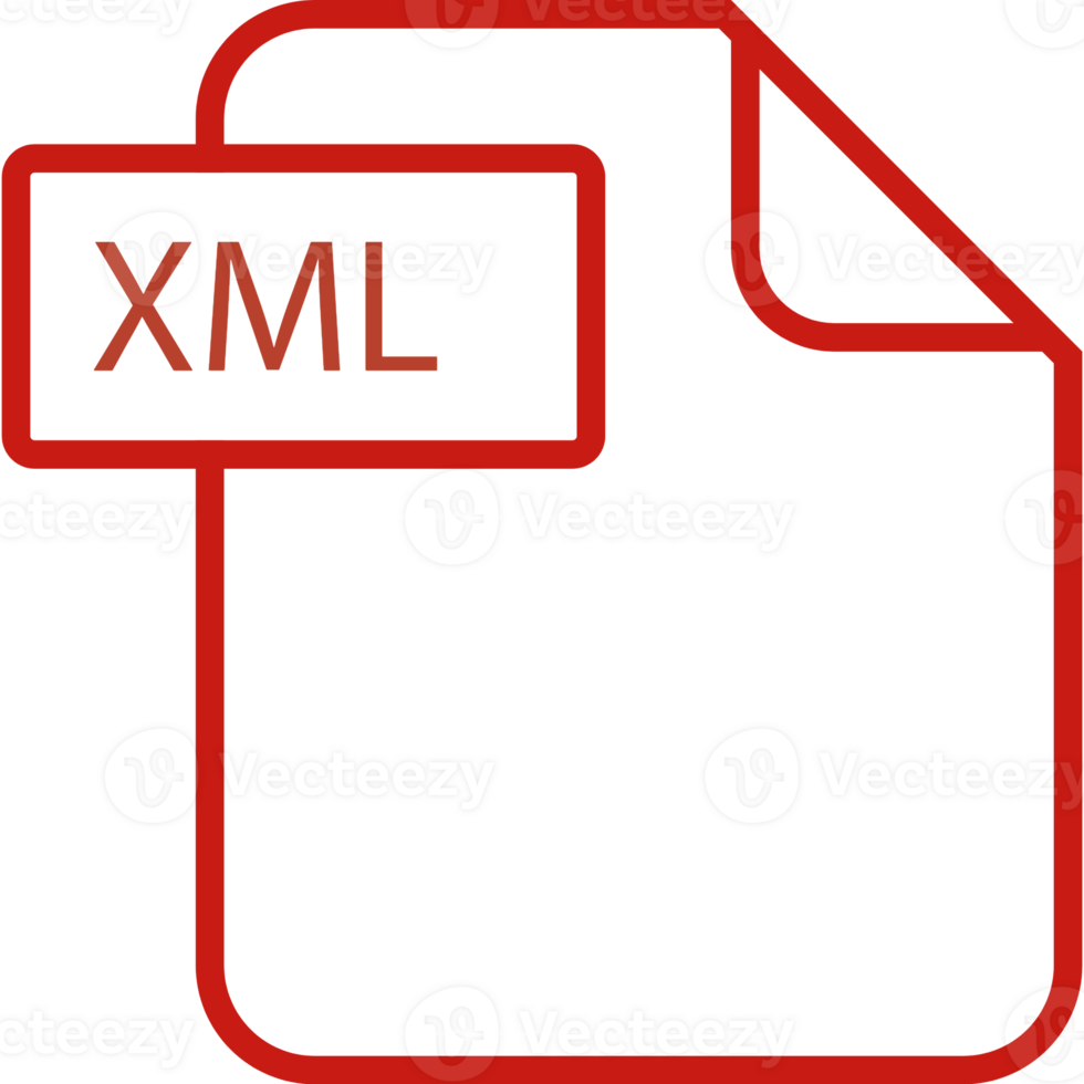 Xml File Format Icon Rounded Shapes Outline Illustration png