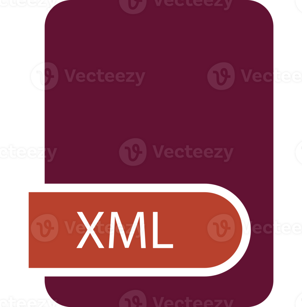 Xml File Format Icon With Contour Illustration png