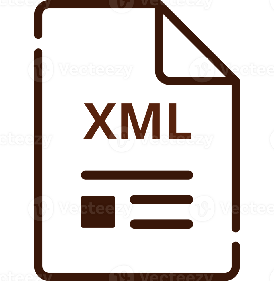 Xml File Icon Minimal Outline With Symbols Design Element png