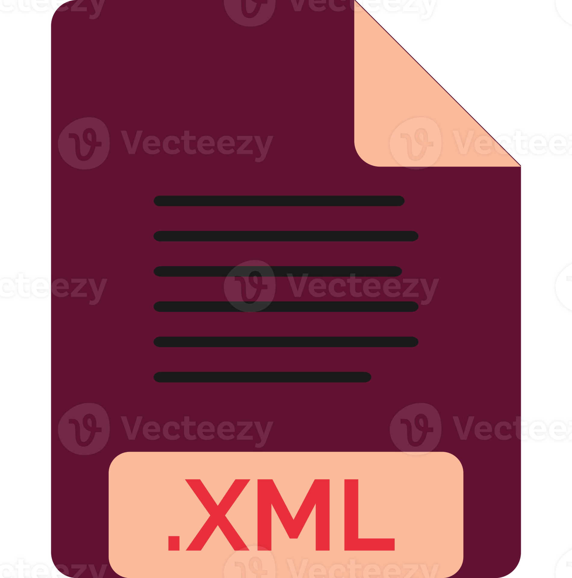 Modern Xml File Icon Minimal 57326040 PNG
