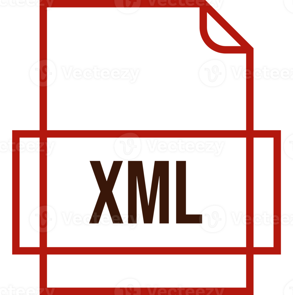 Xml File Icon Thick Outline Sharp Corners Design Element png