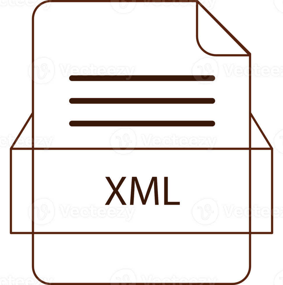 Xml File Icon Black Outline Illustration png