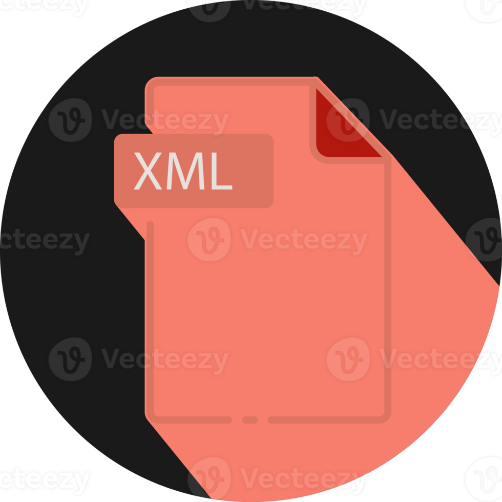 Modern Xml File Fomat Minimal Icon With Circle Outside png