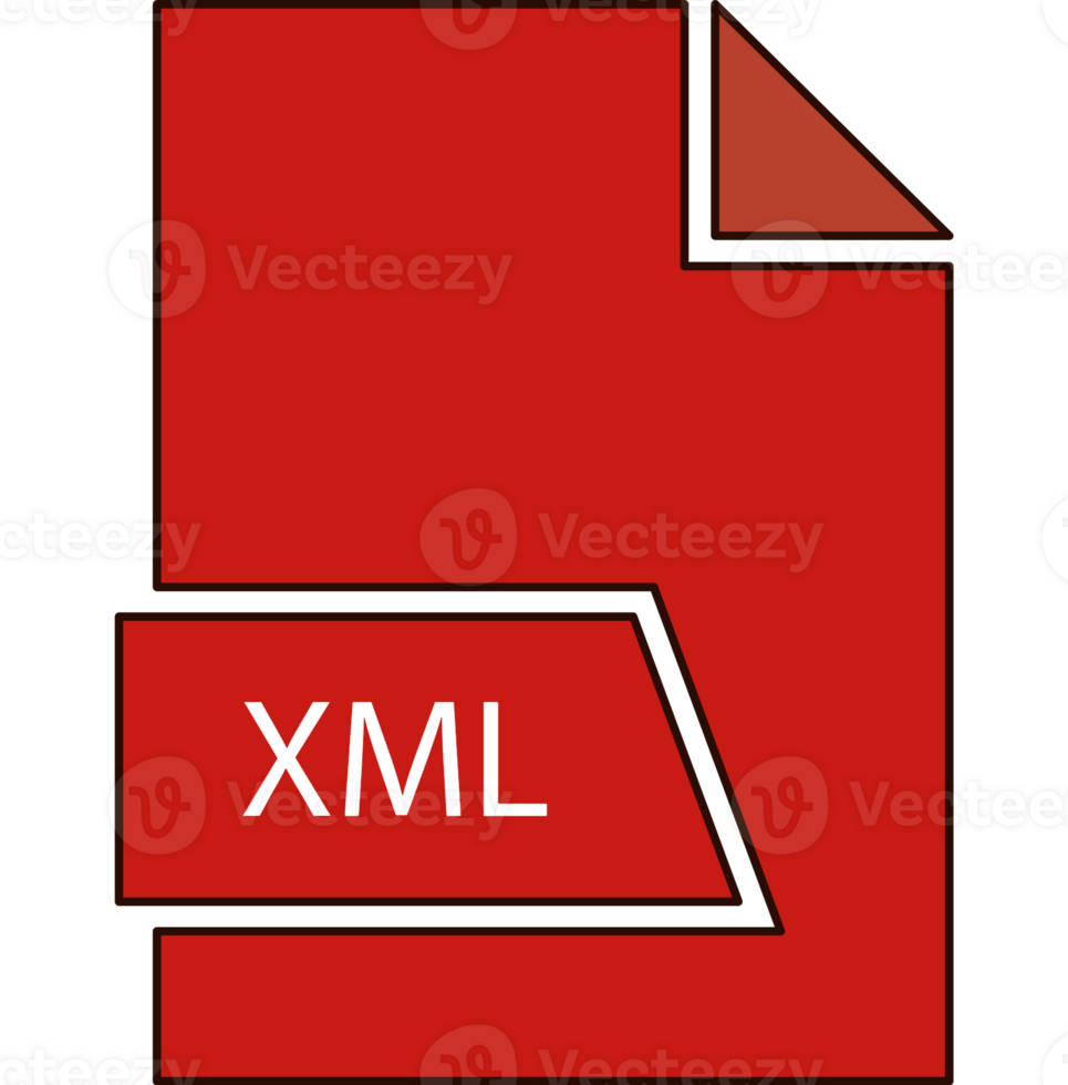 Xml File Format Icon In Shapes 2 Colors And Side Contour Illustration png