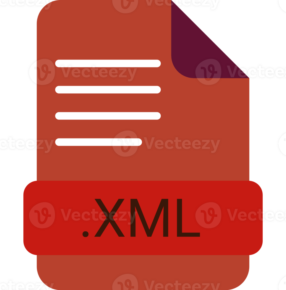 Xml File Extension Icon With Symbol Illustration png
