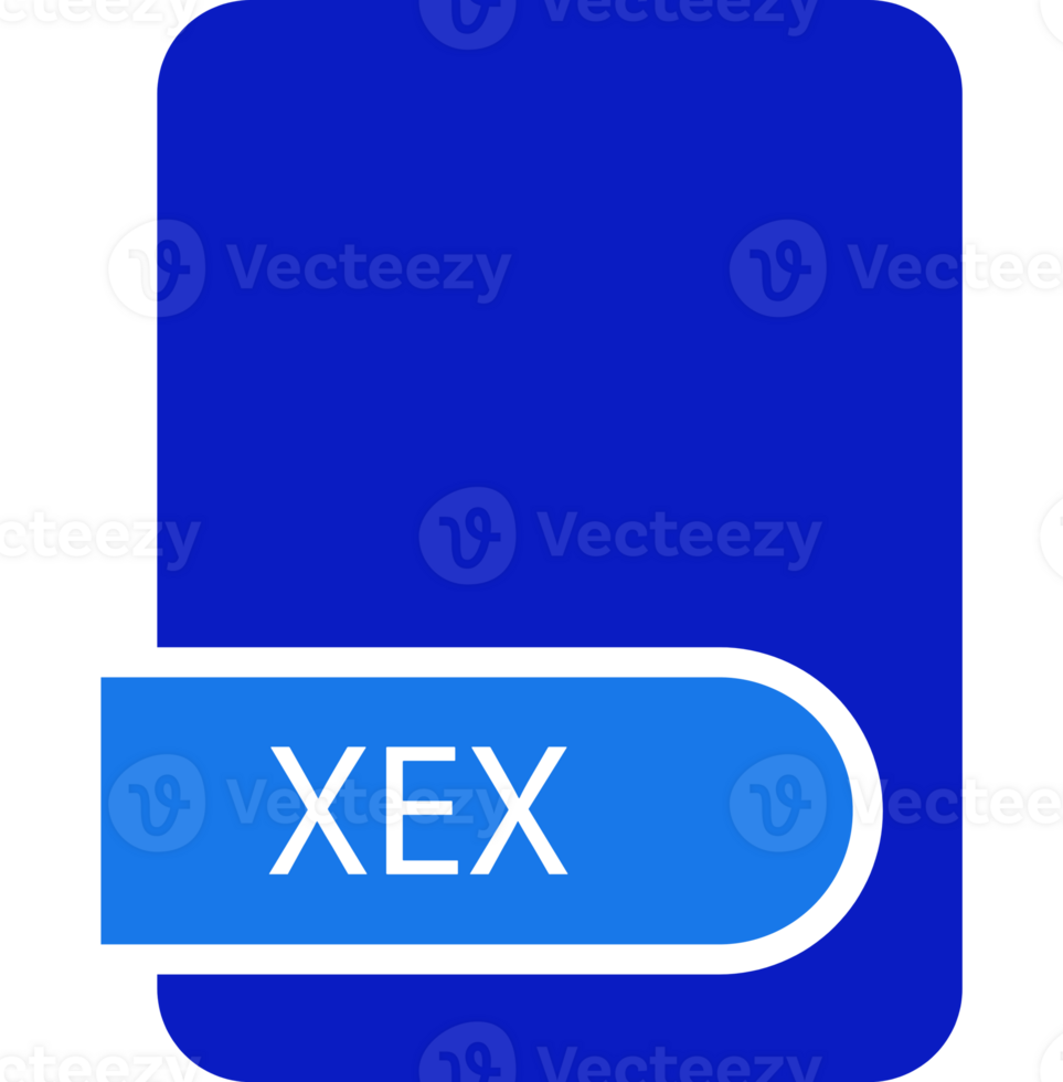 Creative Xex File Format Icon With Contour Graphic png