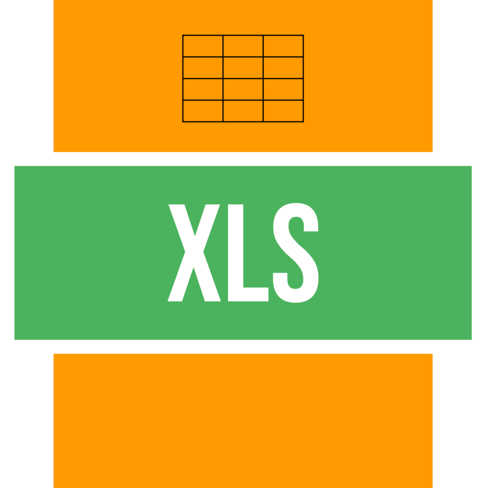 Xls excel spreadsheet png