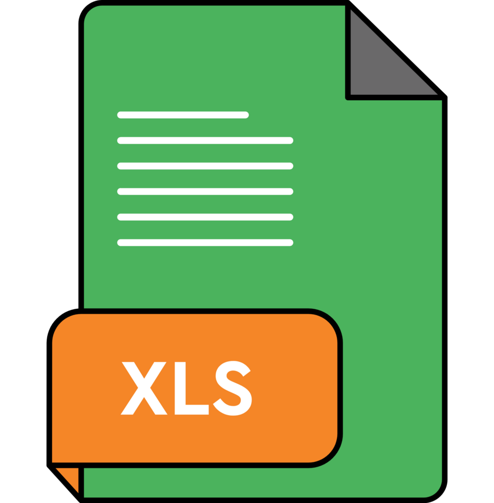 Xls File Extension Icon Orange And Malachite Crisp Corners png