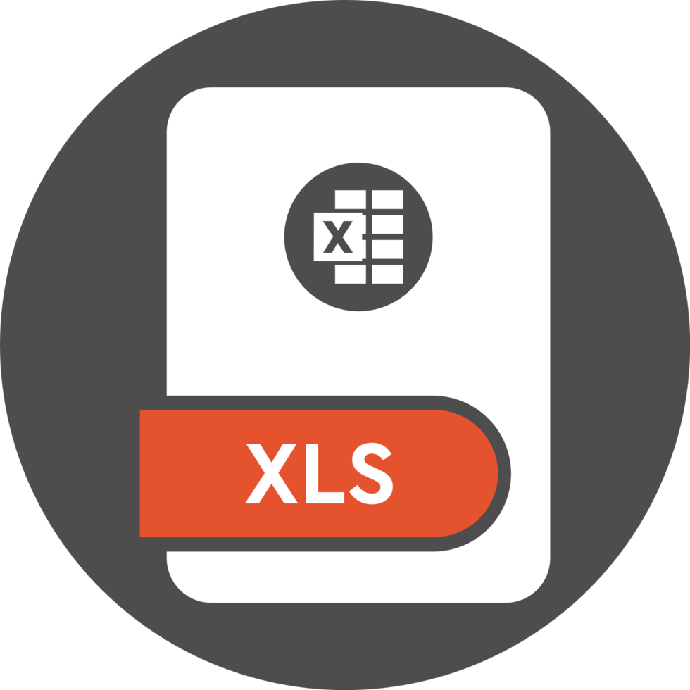 Xls File Format Icon Circular Shape png